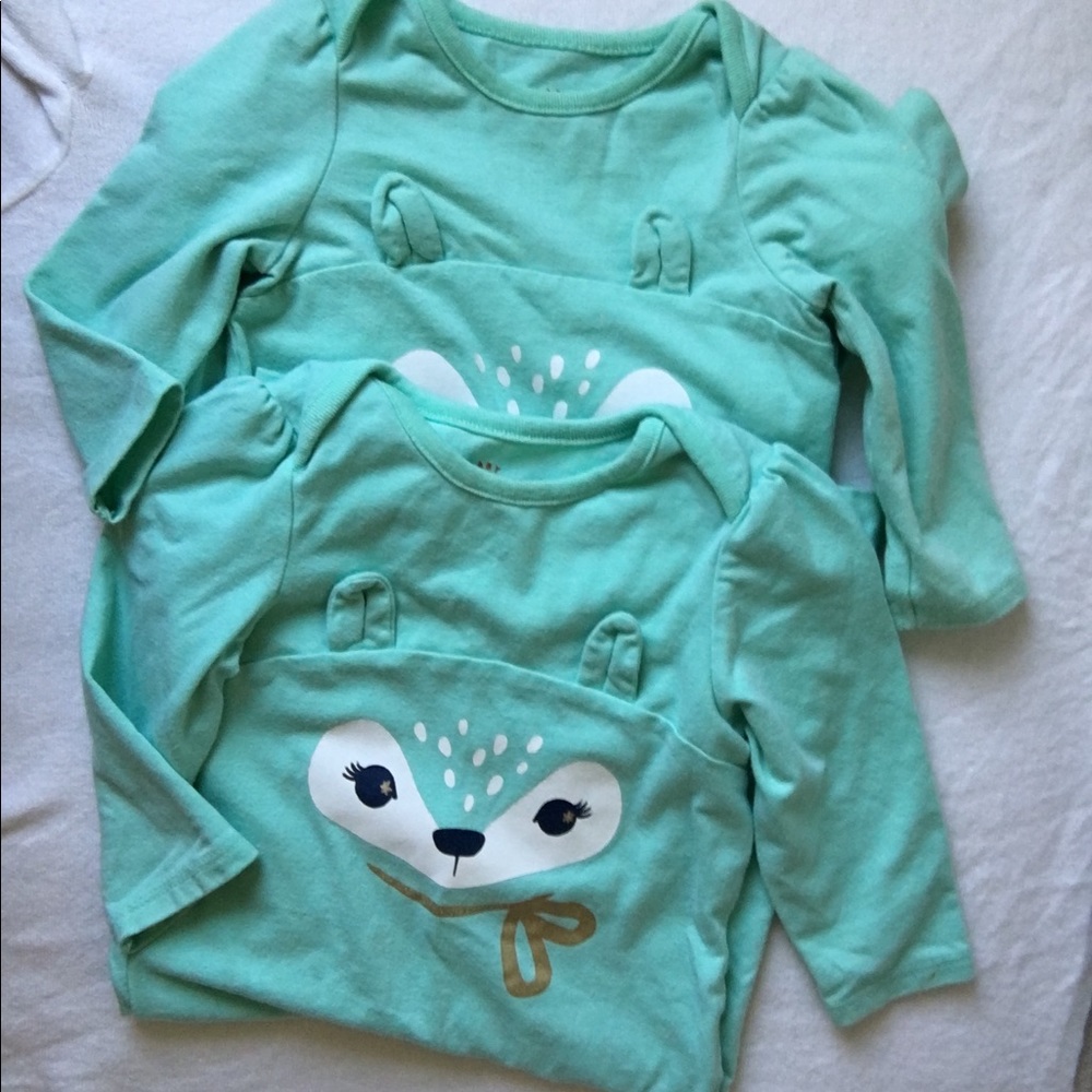 Car and Jack Twin Set One piece Deer/fawn 6-9 M